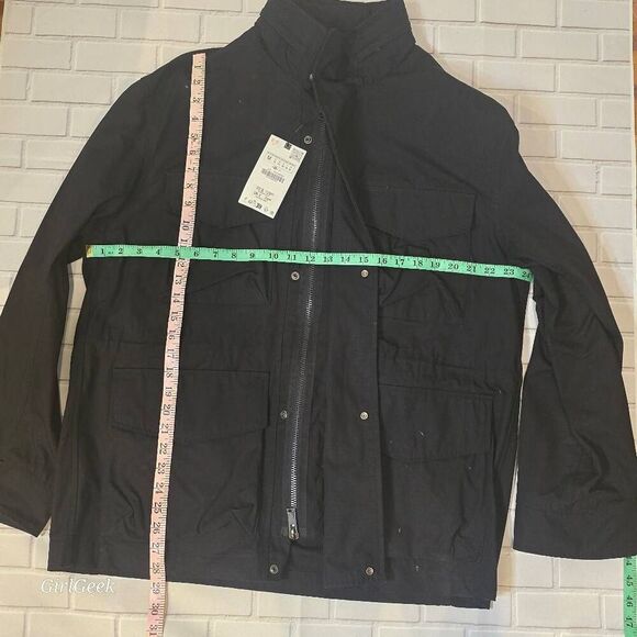 Zara Men's Black Multi Pocket, Utility Windbreaker Medium MSRP $129 - Picture 8 of 10